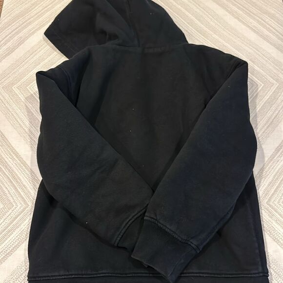 Gap Boys Black Fleece Lined Hooded Zip-up Sweatshirt - Picture 8 of 8
